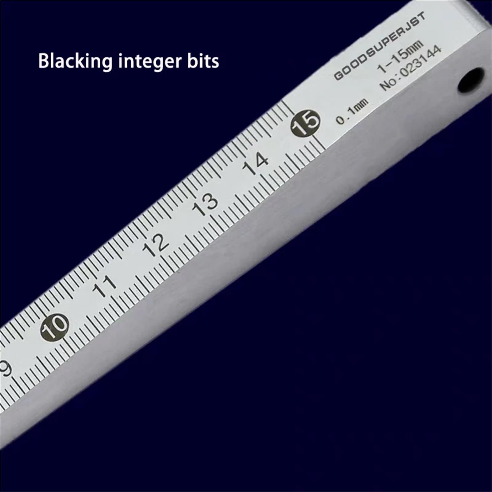 Misuratore di dimensioni fessure in acciaio inossidabile, calibro conico a cuneo, linea scala, piccole letture misurazione rapide, nonio, cucitura spazi stretti(0.5-10mm)