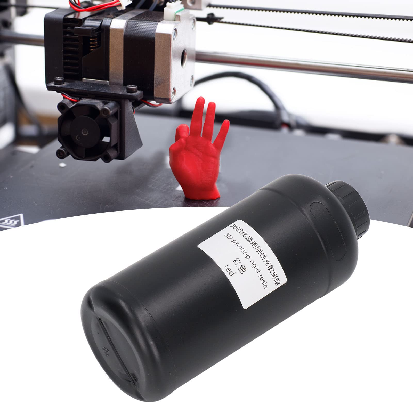 Resina Polimerizzante UV Facile da Pulire Resina Per Stampante 3D Alta Precisione Resistente Allo Stiramento 1000 Ml Per Modelli Desktop (Rosso)