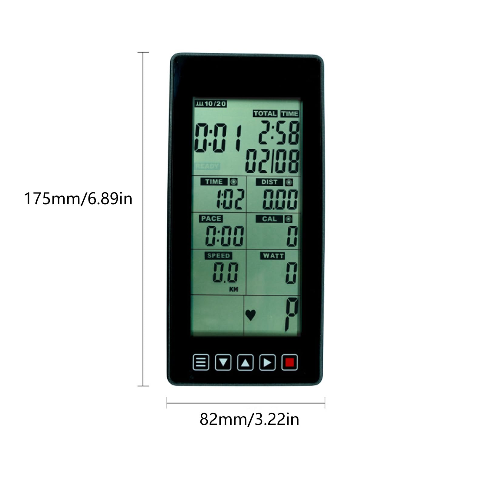 Monitor da Ciclismo Indoor con monitoraggio delle Calorie, frequenza cardiaca, velocità, dei progressi Allenamento per Cyclette e Attrezzature da Palestra