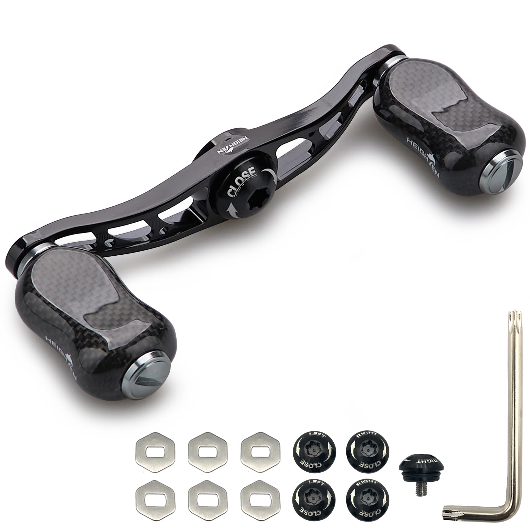 Amazon.co.jp: HEIGHTEN 90mm リール ハンドル 20mm/21mm カーボンノブ
