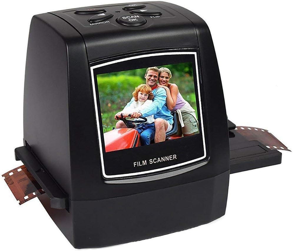 Film Slide Scanner, Converts 35mm Film Negatives & Slides to Digital Photos, Negative Film and Slide to Digital JPEG for SD Card, No Computer/Software Needed