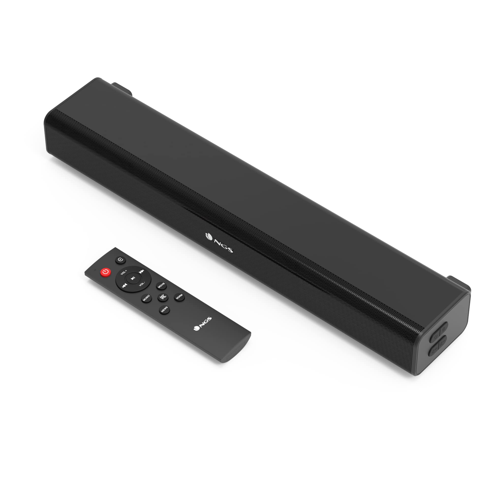 NGS Subway - Barra de Sonido TV, Soundbar con Potencia de Salida 40w, Compatible con Tecnología Bluetooth 5.0, Entradas Óptica-AUX-USB, Mando a Distancia
