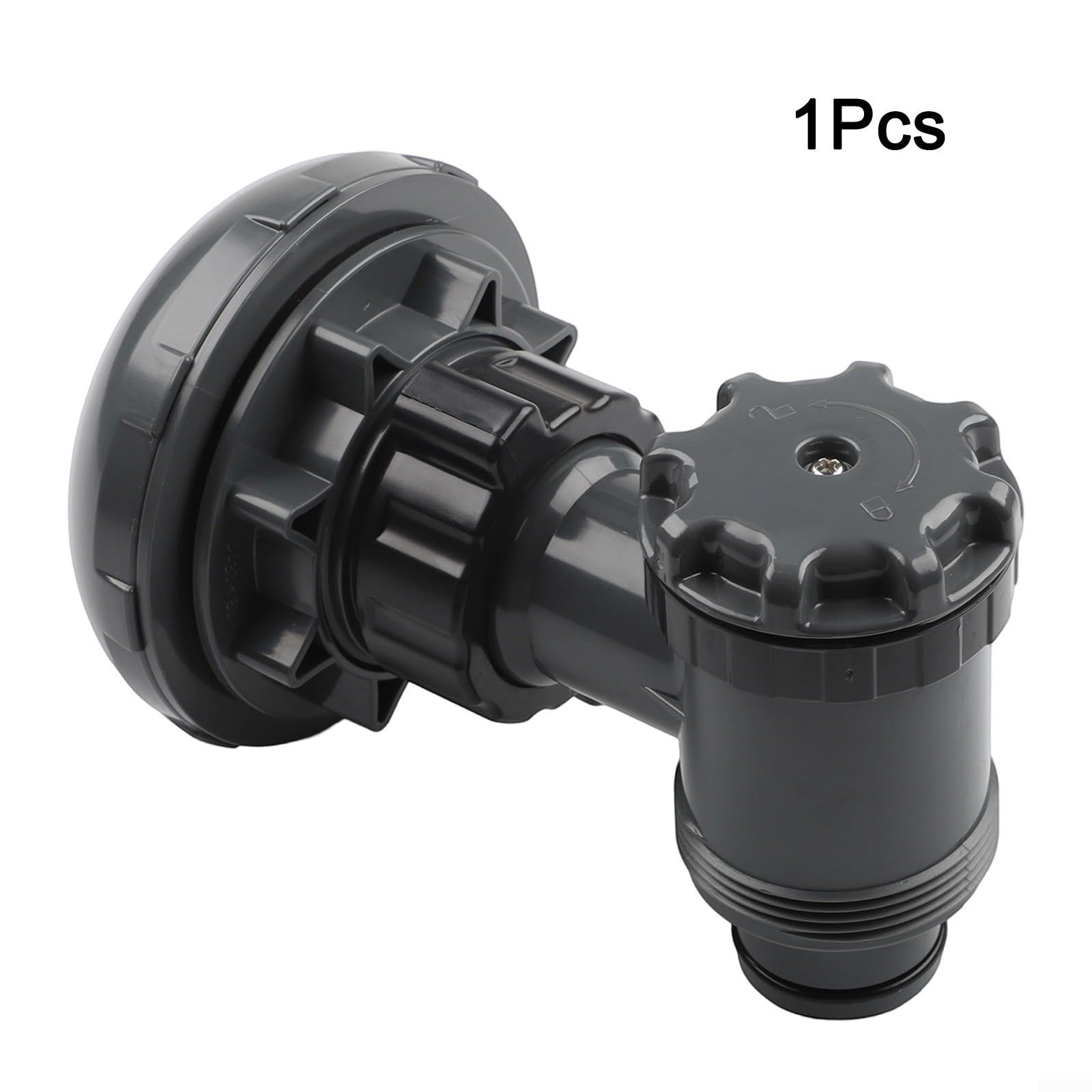 P6H1317 Pool-Filterventil für Pools, 38 mm, ABS-Ein-Aus-Schalter für oberirdische Pools, Ersatzventil verbindet Pumpe, grau, 2 Stück