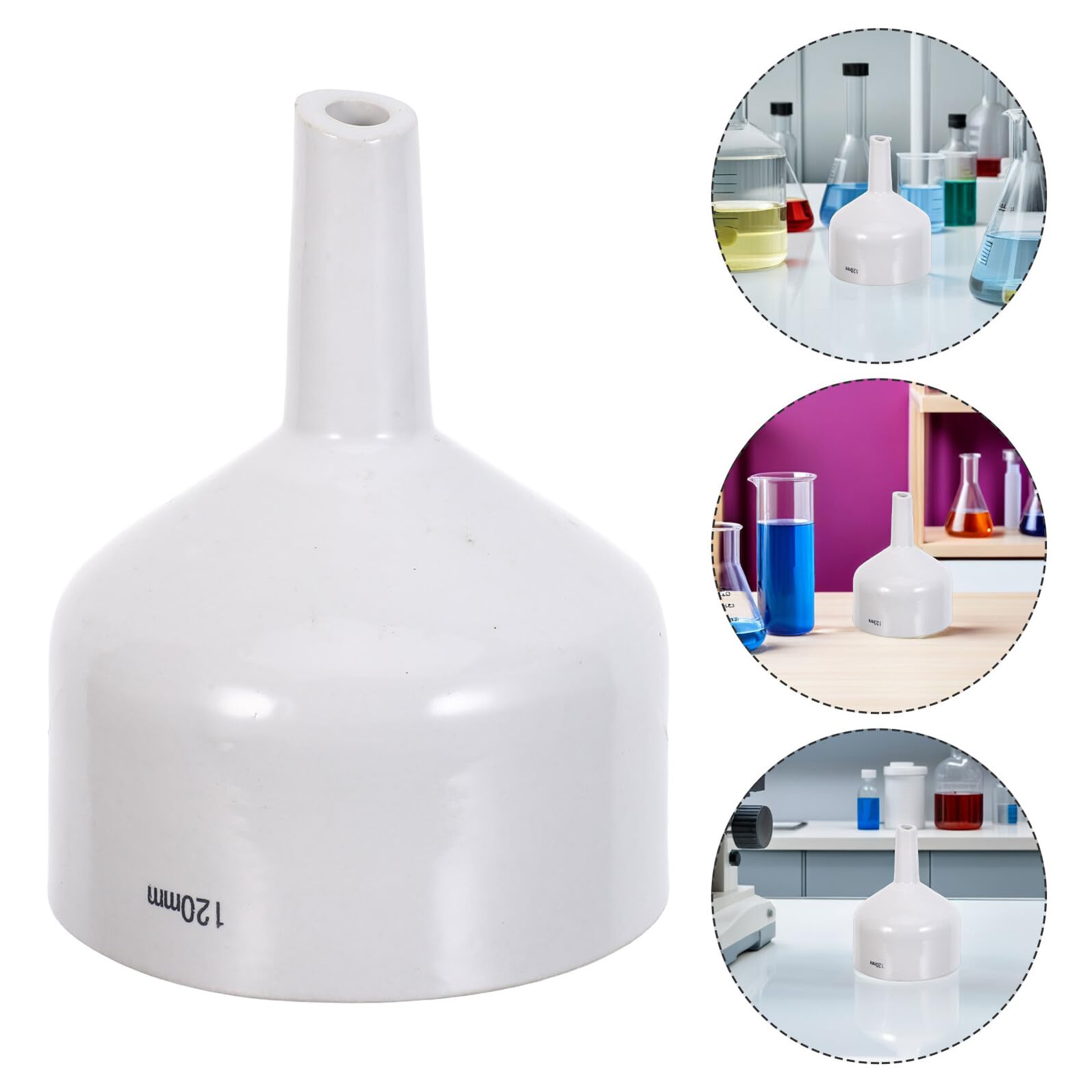 Ipetboom Embudo Buchner de Porcelana para Filtración de Laboratorio Material Químico de Alta Pureza Diseño Optimizado para Flujo Multifuncional para Cocina y Laboratorio