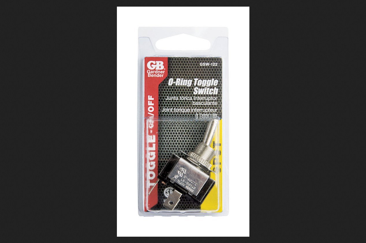 Gardner Bender GSW-122 Electrical Toggle Switch, SPST, ON-OFF, 21 A/14V DC, Spade Terminal, Single Pole Single Throw