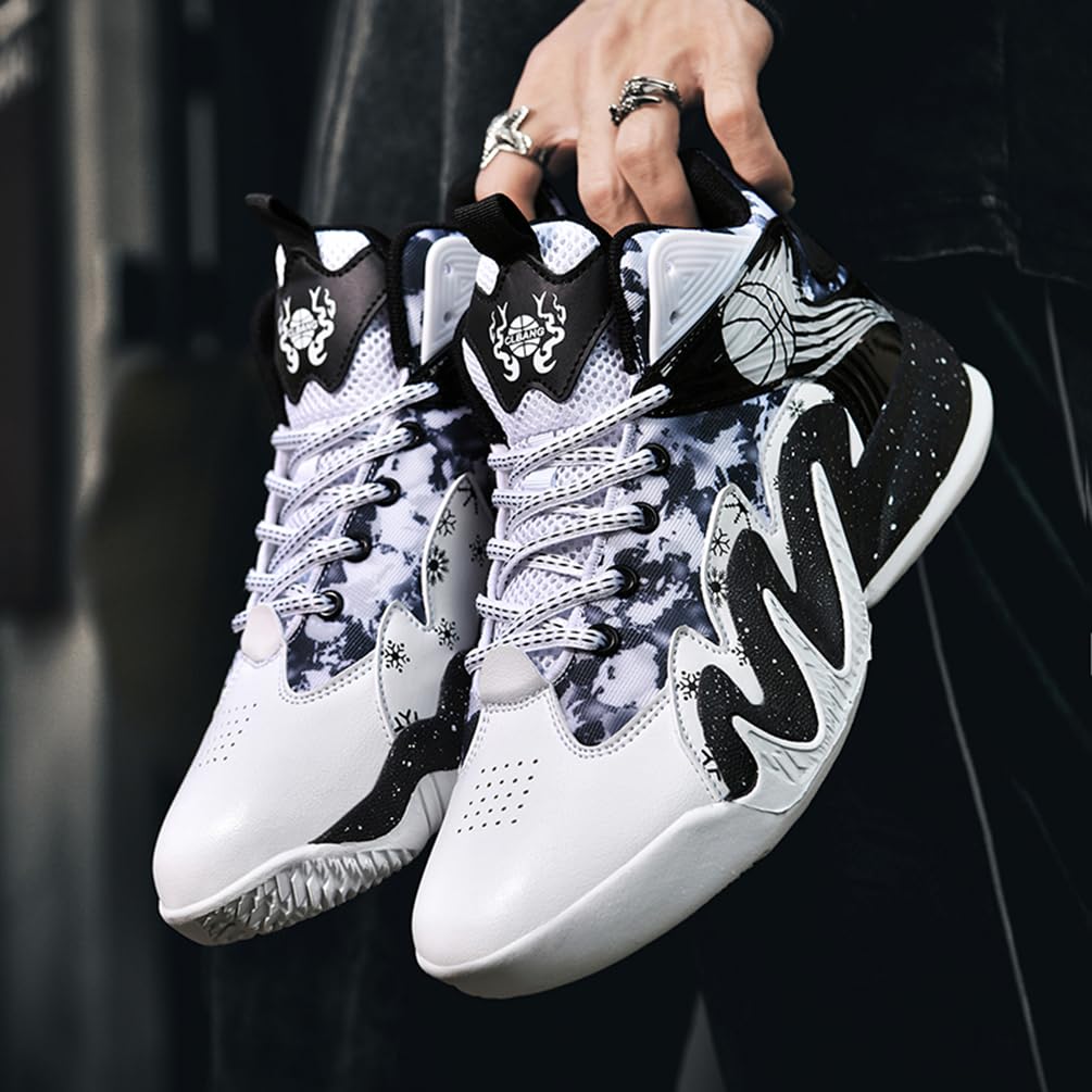 Męskie buty do koszykówki, buty sportowe, lekkie, oddychające, amortyzujące wstrząsy, męskie buty do koszykówki, do biegania, sportowe trampki, Mt D30, 44 EU