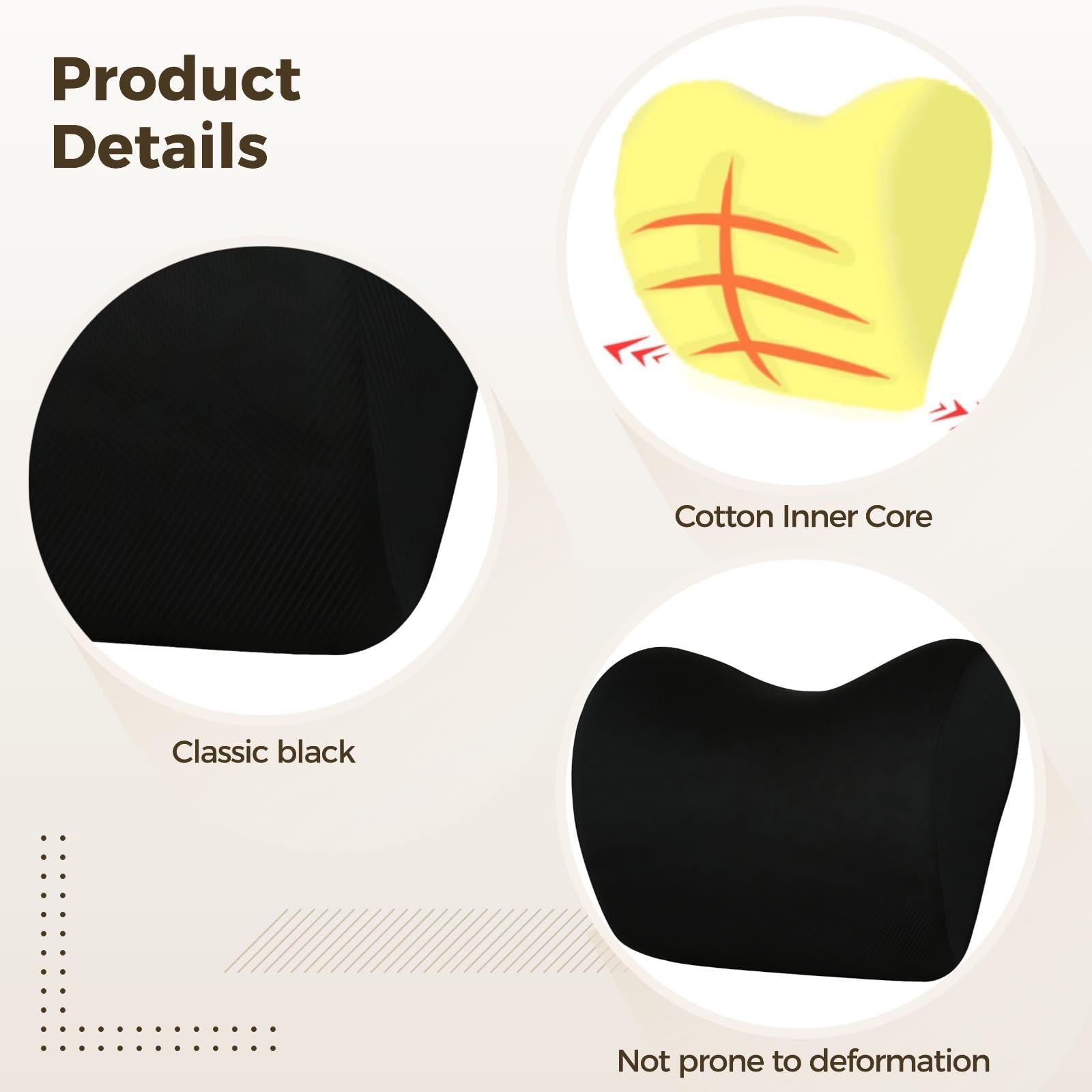 Cuscino per il collo dell'auto per la guida, poggiatesta in memory foam con fodera traspirante e lavabile, cuscino di supporto ergonomico per guidatore e passeggero, comfort da viaggio per giovani e