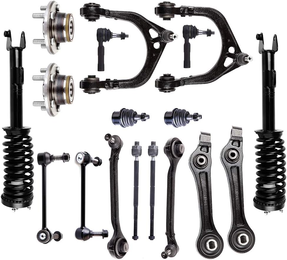 172248 K620258 K640664 K80822 K80823 Front Complete Strut and Suspension Kit with Wheel Hub Fit for 2005 2006 2007 2008 2009 2010 for Chrysler 300 3.5L 2006-2010 for Dodge Charger 3.5L ROADFAR