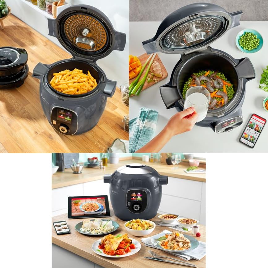 Ce851hf0 - Cookeo+ Smart High Pressure Multicooker, 6 L, 150 built-in recipes, Unattended, Intuitive display, Step-by-step cooking guide