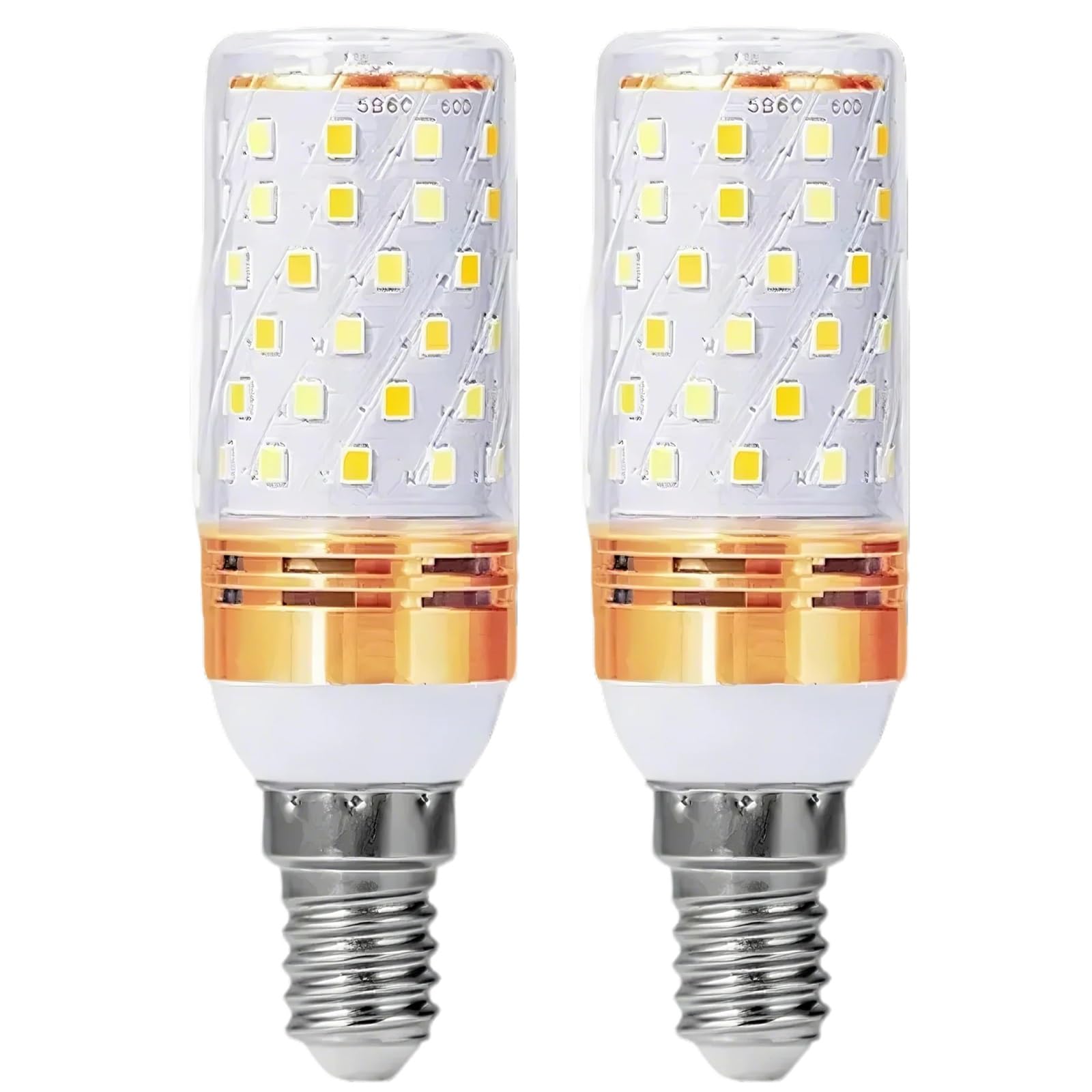 ZFFOZZ E14/E26/E27 LED Corn Light Bulbs 12W 16W Standard Screw Base 60W Equivalent for Rv, Off Grid Solar Panel Project, Boat, Pack of 2(E14-16W-gold,Purple)