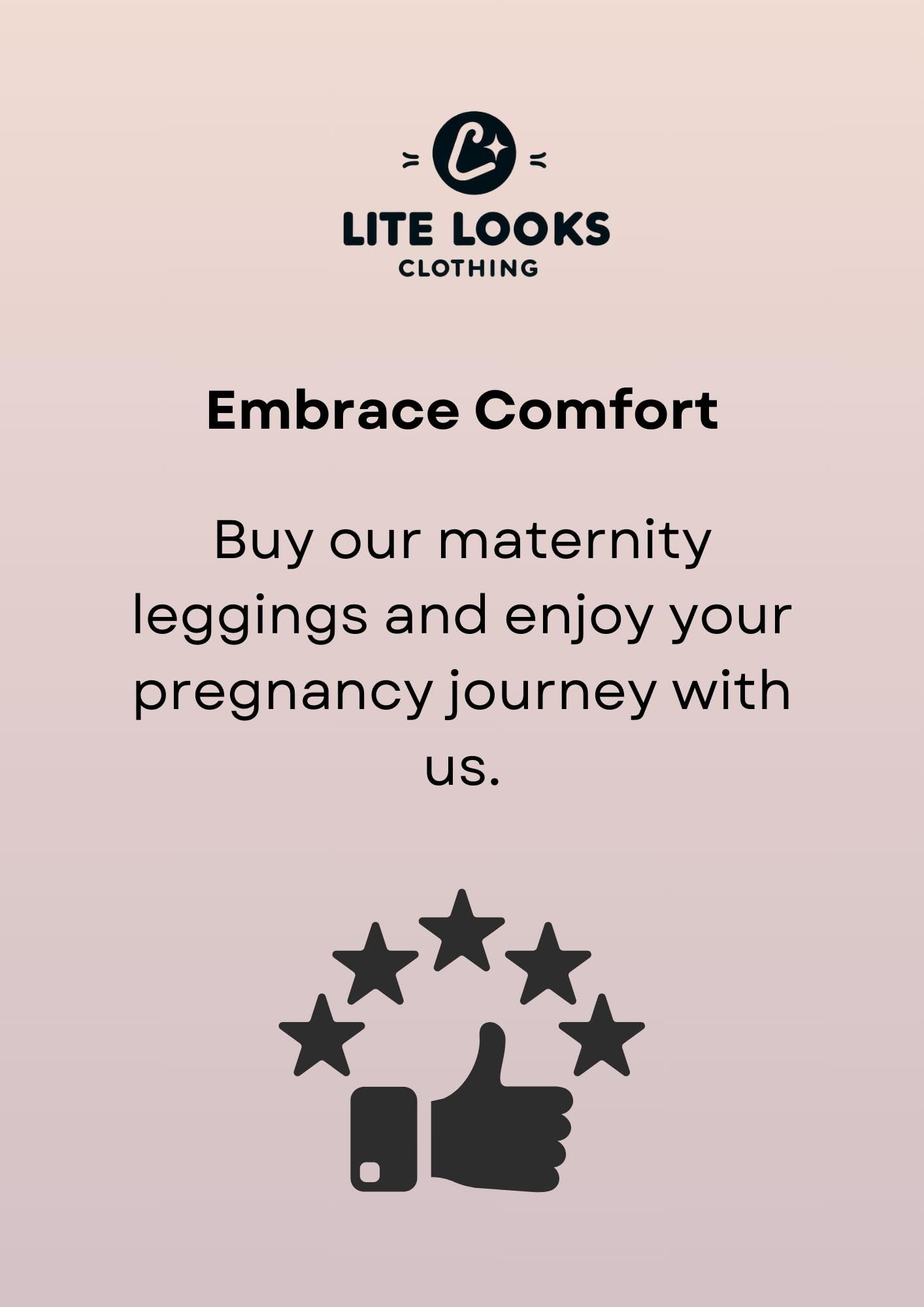 Litelooks Women's Cotton Lycra Over Belly 3/4 Capri Maternity Leggings - Comfortable, Seam-Free, High Waist Support, Stretchable Pregnancy Pants for Pre & Post Pregnancy (in, Alpha, 3XL, BLK - Gry) - Image 7 thumbnail