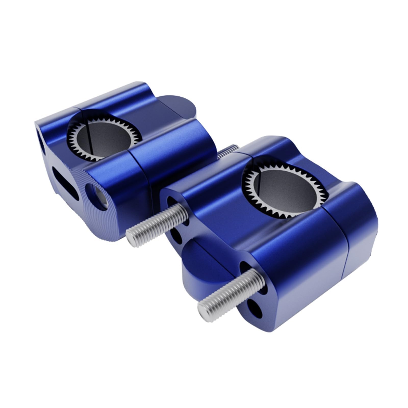 RVIFY 7/8" Motorcycle Handlebar Clamps Risers Adapter CNC Alloy Dirt Pit Bike ATV Motorbike Accessories Universal Motorcycle Bar Clamps(Blue)