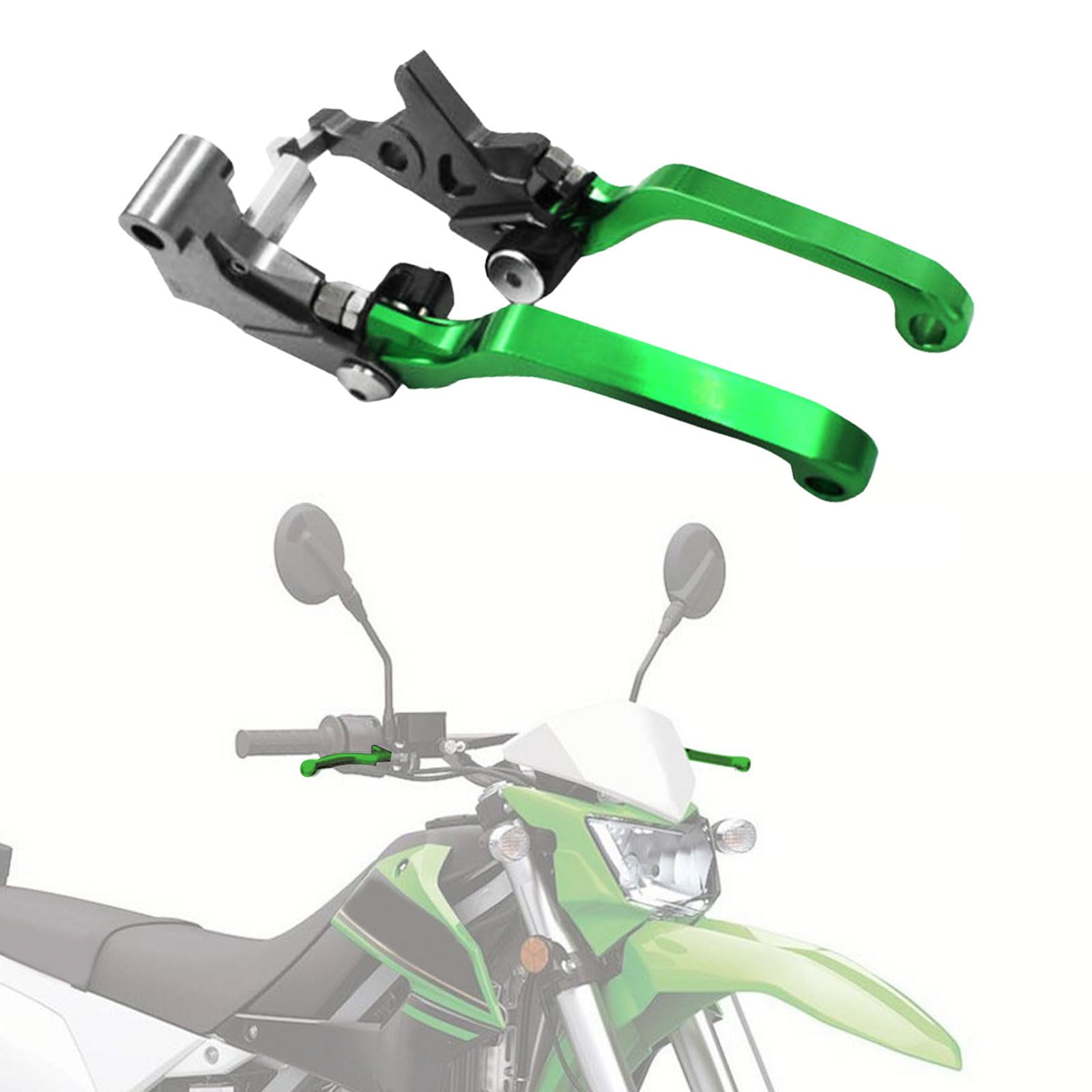 Motorcycle Clutch Brake Lever Pivot Levers Set CNC for KLX 300 KLX300 KLX300R KLX300SM 20-24 KLX125 10-16 KLX250 08-20 KLX230/KLX230R 20-23 Z125 Pro 17-23 Dirt Pit Bike Green-image-23
