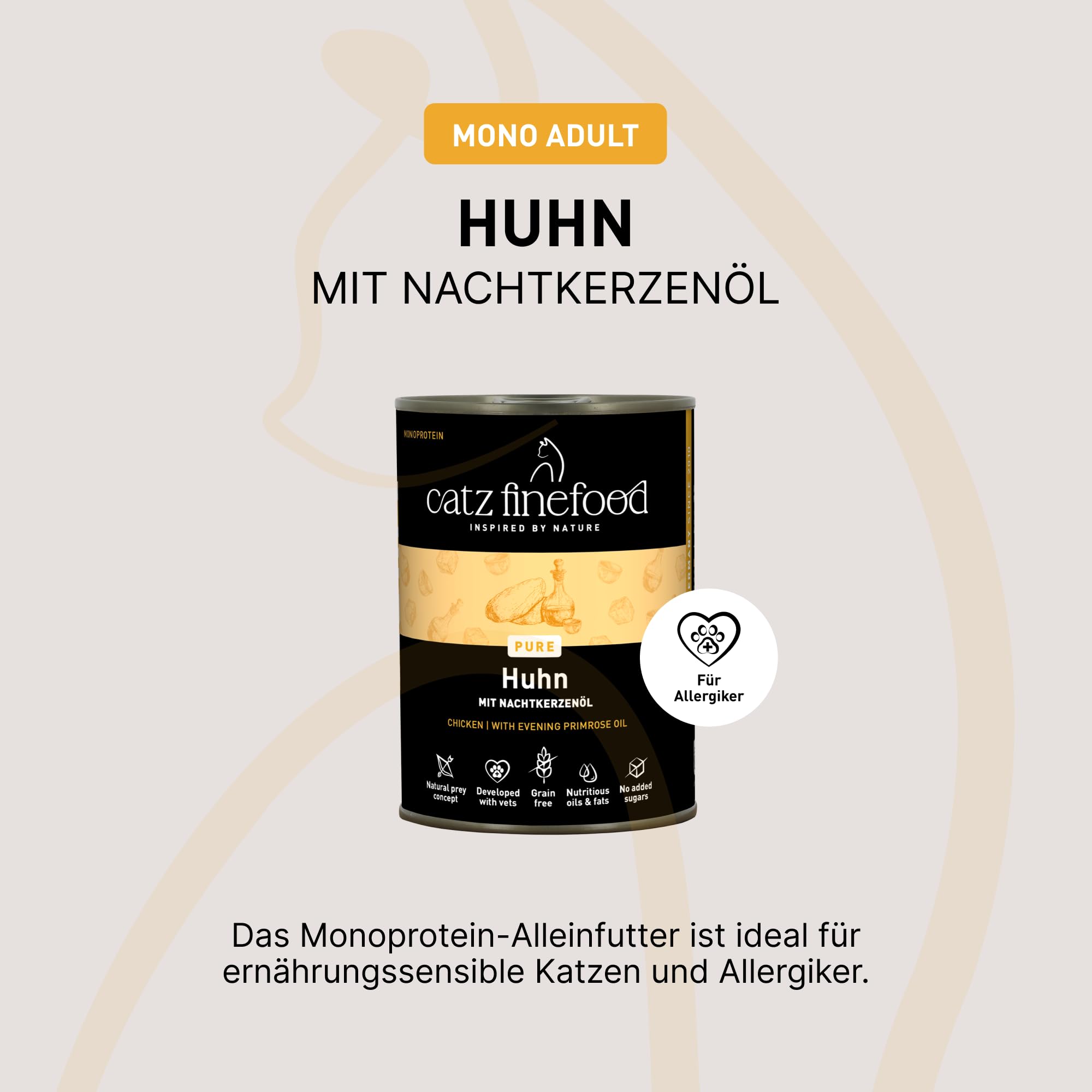 Catz finefood Katzenfutter Purrrr 103 Huhn, 6er Pack (6 x 400 g)