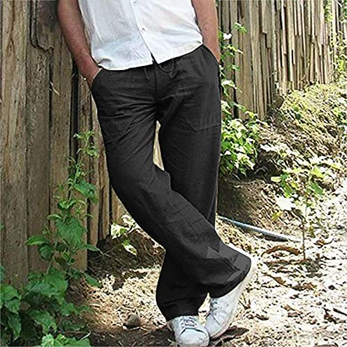 Writtian Pantalone Uomo Lino Tinta Unita Casual