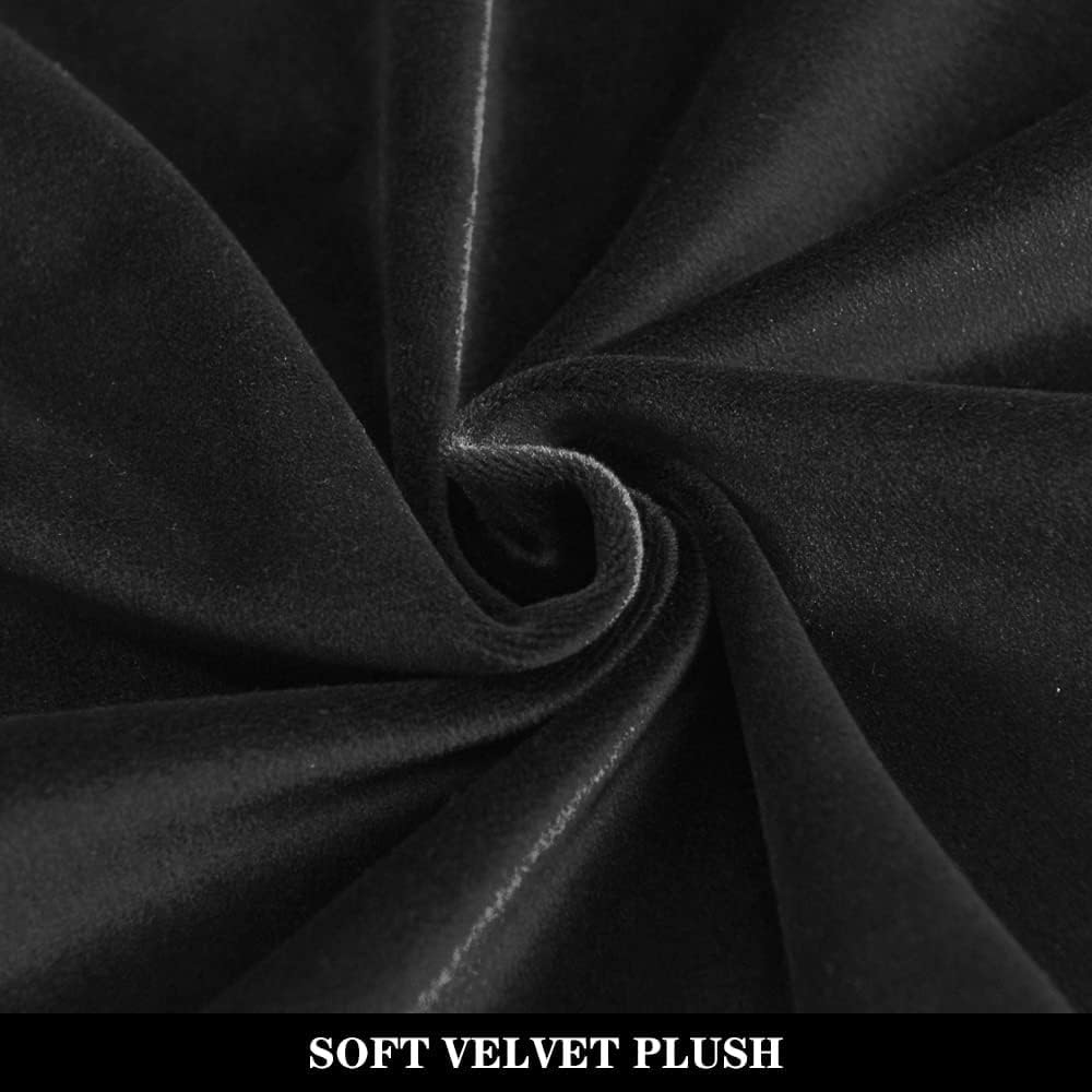 Fodera per pouf elasticizzata, rettangolare, per poggiapiedi, in velluto antiscivolo, con fondo elastico per una facile vestibilità