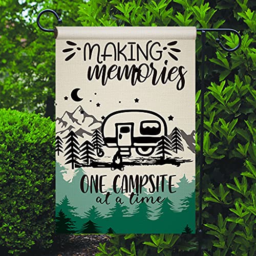 Chengxun HYQ0914 Making Memories Camping Trailer Tree Garden Flag Vertical Double Sided thumb #3