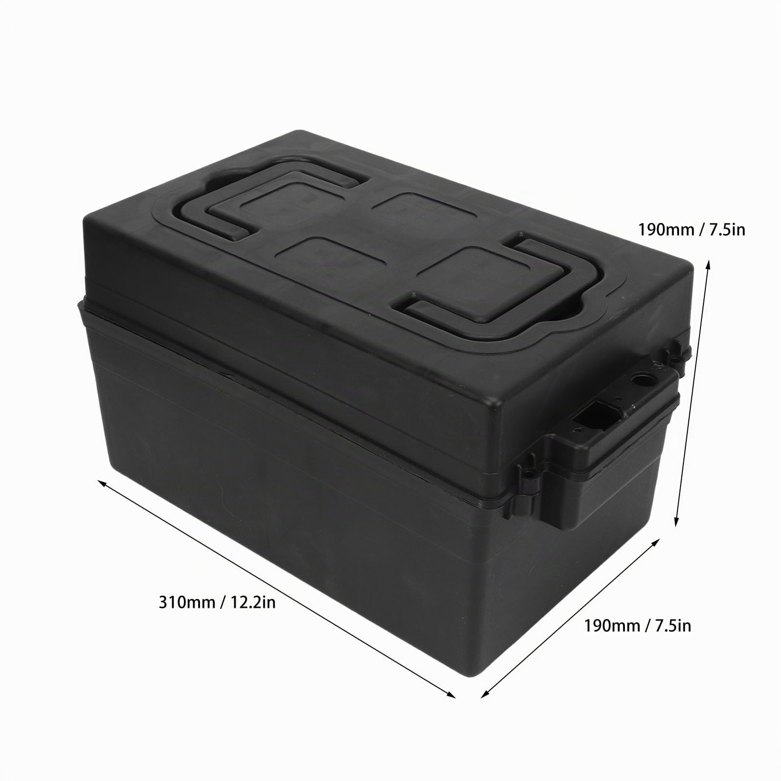 Boîte de Batterie Bateau, 12V Rangement de Batterie Voiture 19 x 19 x 31cm