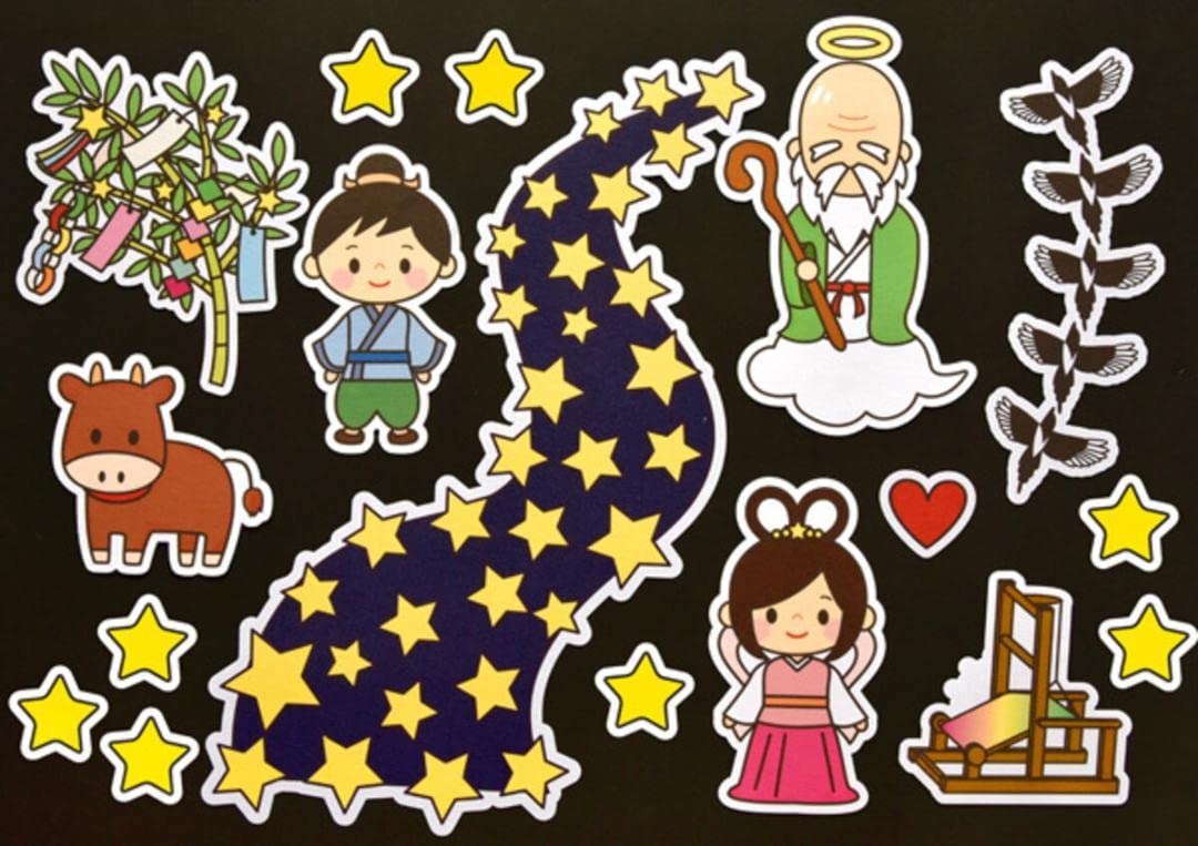 ★超特大タイプ 「織姫と彦星」 パネルシアター 七夕 ７月 夏 保育園 幼稚園★ Amazon.co.jp: 大型タイプ 「織姫と彦星」 パネルシアター 七夕 7月