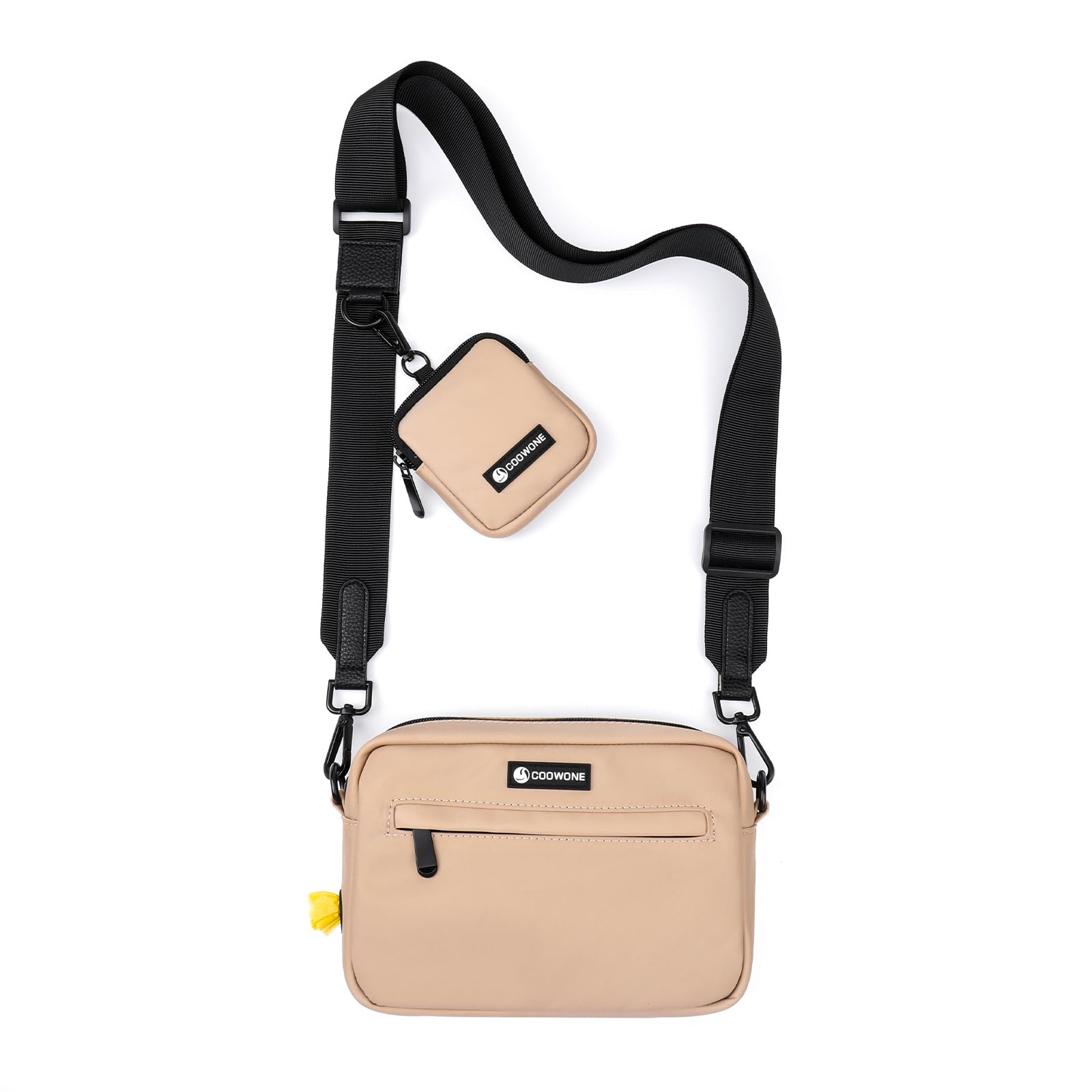 Borsa impermeabile per cani, borsa per cani per addestramento del cane, dispenser di sacchetti integrato, borsa a tracolla regolabile (caffè)