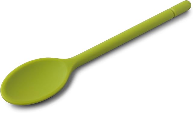 Zeal Silicone Non-Stick Cooking Spoon (30cm) -Lime, 30 cm