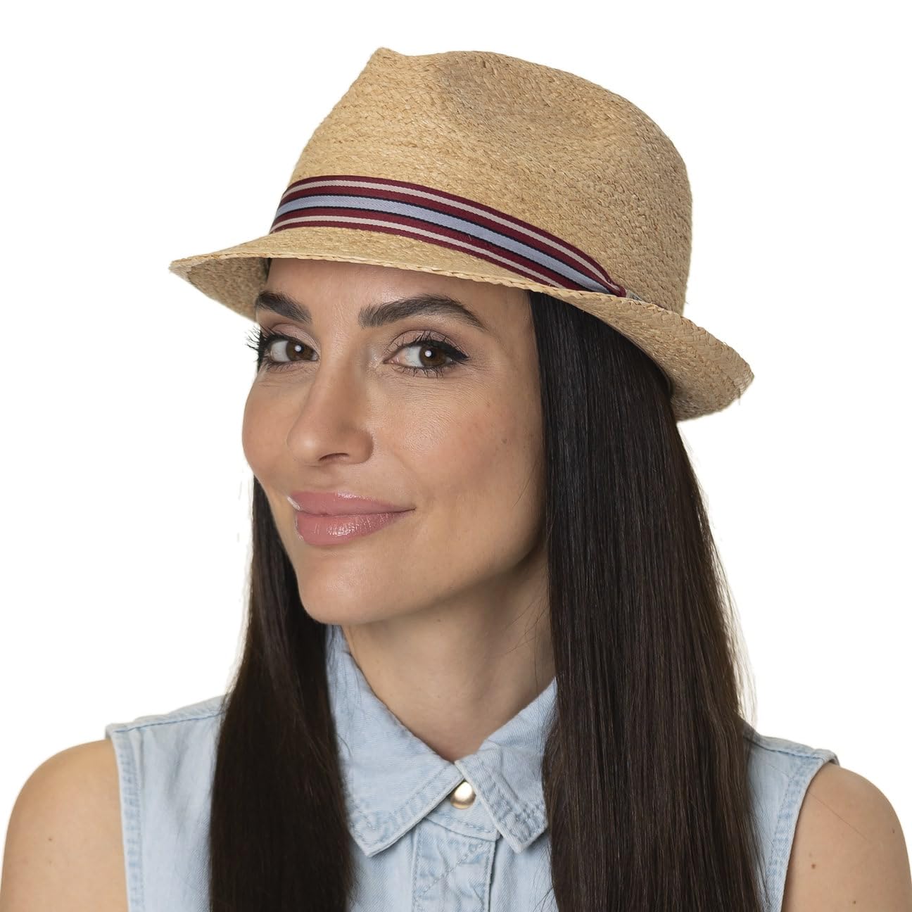 Stetson Terlaco Sombrero Trilby Paja Proteccion UV 40 Unisex Primavera Verano