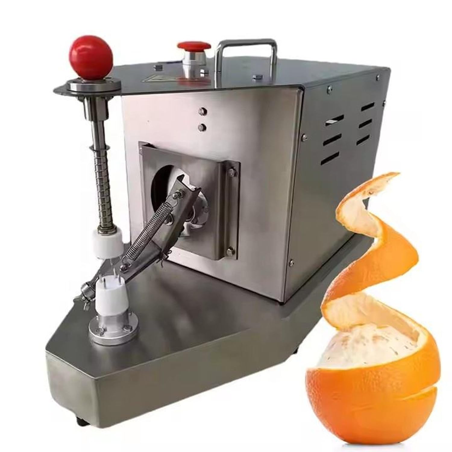 Orange Peeler - Pelador electrico de Patatas, Naranjas, Tomates, Kiwis, Melocotones y demas Frutas o Verduras, Comercial con Altura Ajustable, 500 Unidades/Hora, Fácil Limpieza