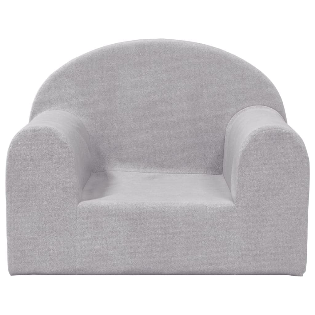 Genérico Sofá para niños Felpa Suave Gris Claro,Mobiliario para bebés y niños pequeños-357005
