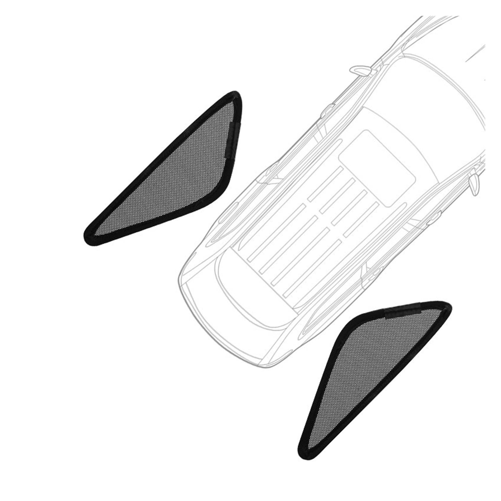 Kfz Outdoor Abdeckplane Für Nissan Für Patrol Y62 Für Nismo 15-24 Auto Vorhang Fenster Sonnenschutz Abdeckungen Magnetische Visier Solar Autoscheiben Sonnenschutz(Triangular Windows)