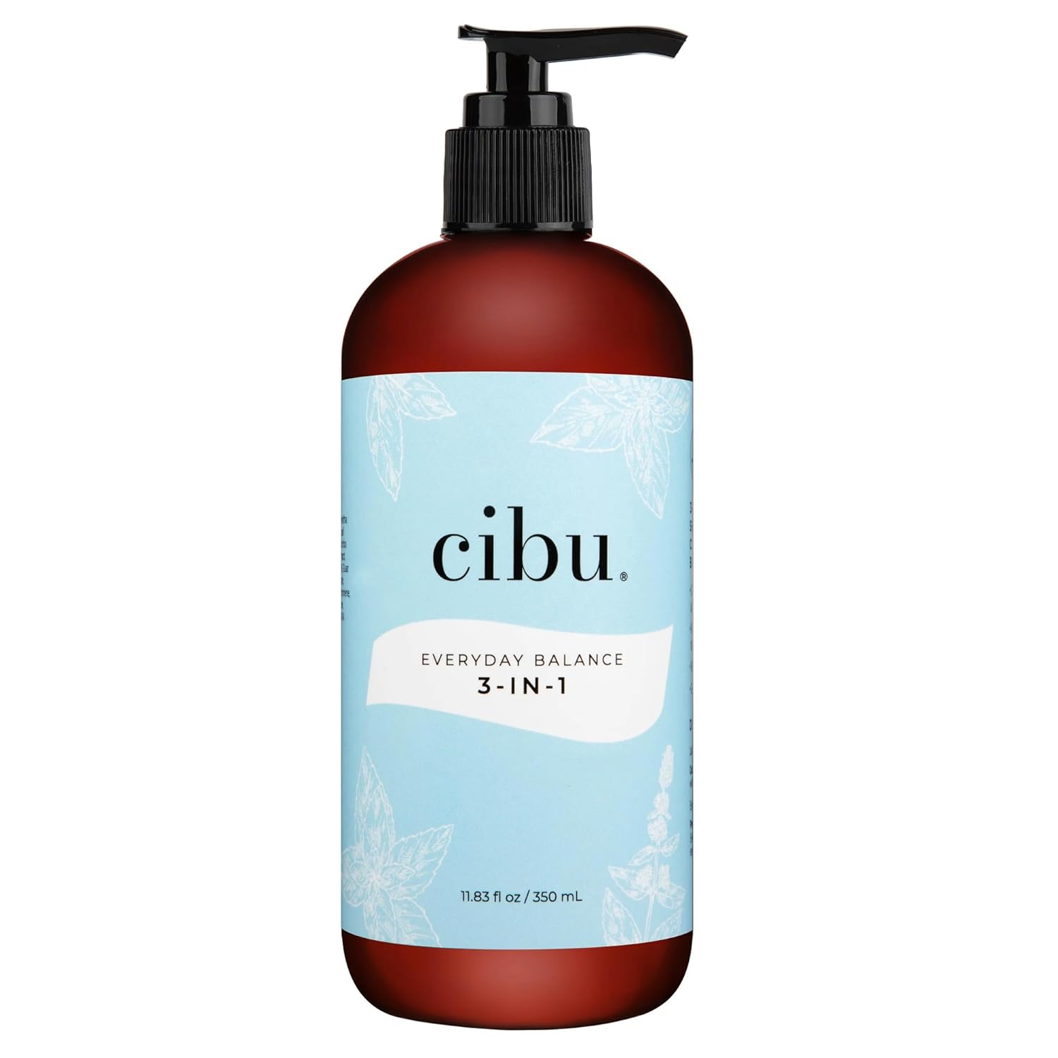 CIBU Shampoo, Conditioner & Body Wash 30021, 11.83 fl oz (350 ml), Sulfate-Free, Fresh Scent, For All Skin & Hair Types, Men/Women Hair, Body, Face & Bubble Bath (Pack of 2)