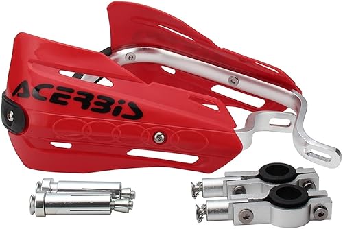 Protector universal de manillar de motocicleta para SXF EXC KLX KXF YZF WRF CRF Dirt Bike Enduro (color rojo, tamaño 78 pulgadas, 0.866in)