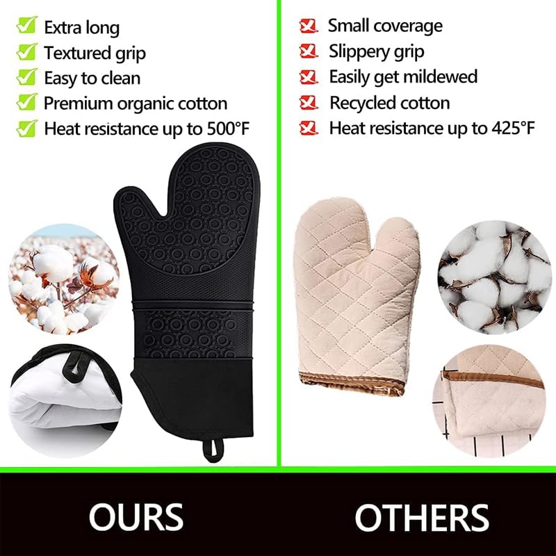 Gants de Cuisine en Silicone Extra résistant à la Chaleur pour Votre Cuisine.