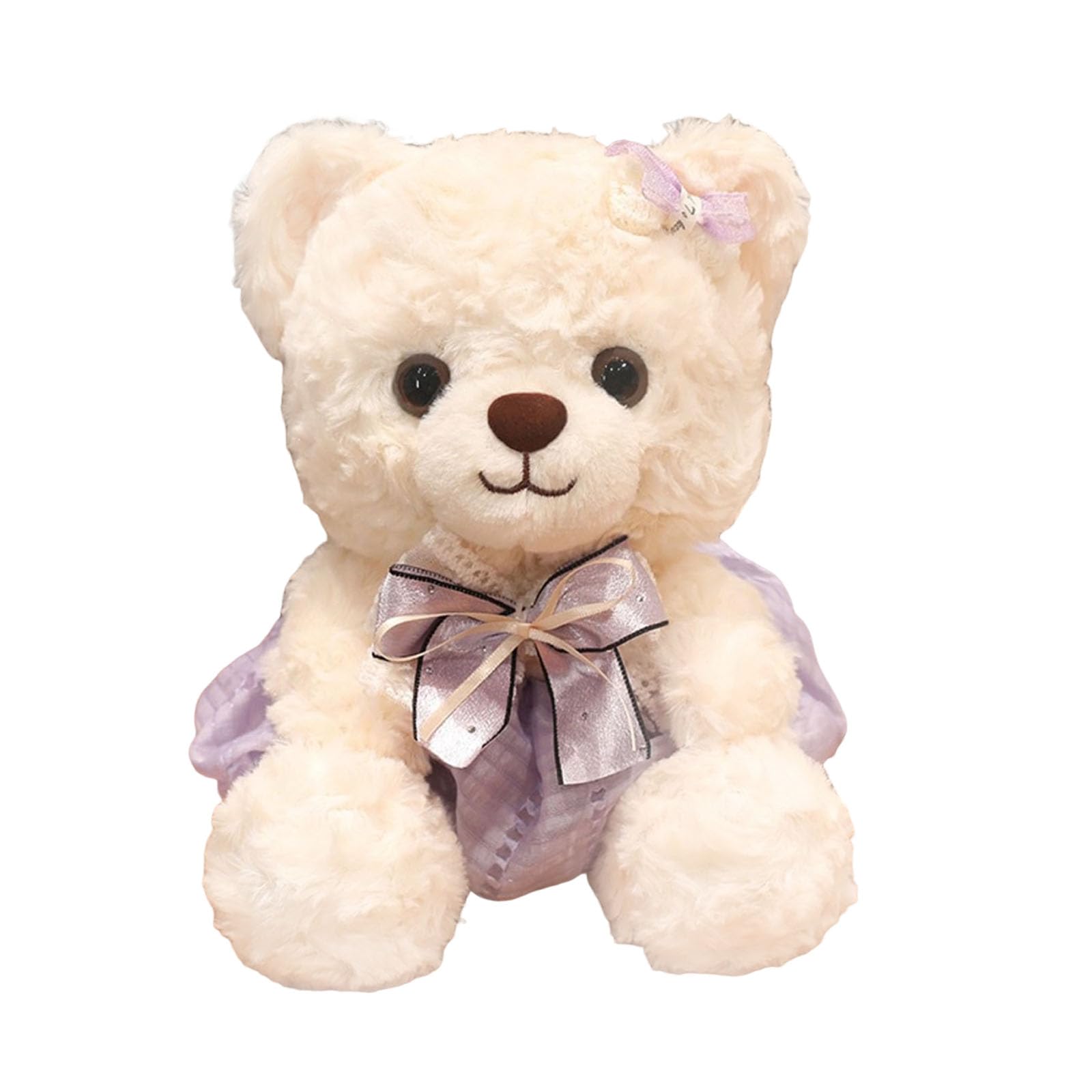 JORCEDI Cute Teddy Bear Stuffed Animal, Soft Fluffy Plush Bear, Great for Nursery Decor & Gifting. (white-D,21CM)