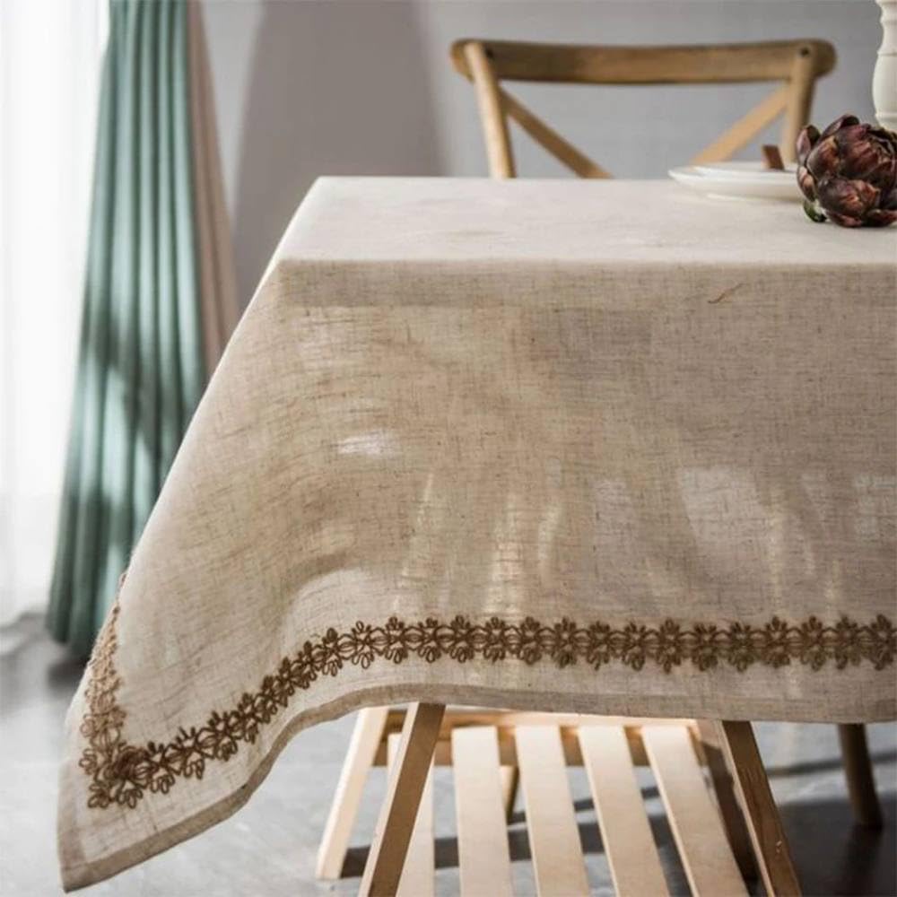 Nappe en coton et lin pour de doux moments en famille autour de la table