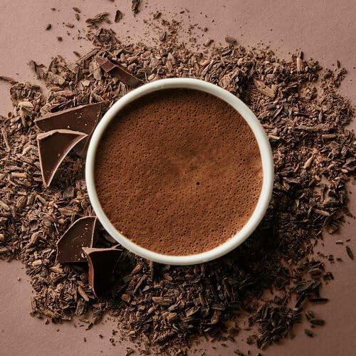 Image of Hotel Chocolat Hot chocolate Mix - 85% Dark Drinking Chocolate with Real Chocolate Flakes, 10 Servings, Gourmet Cocoa