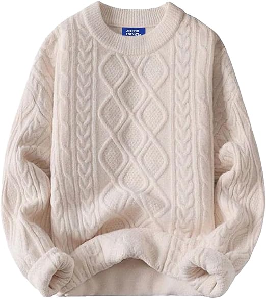 Aelfric Eden Oversized Sweater 90s Vintage Cable Knit Long Sleeve Women Heavy Crewneck Pullover