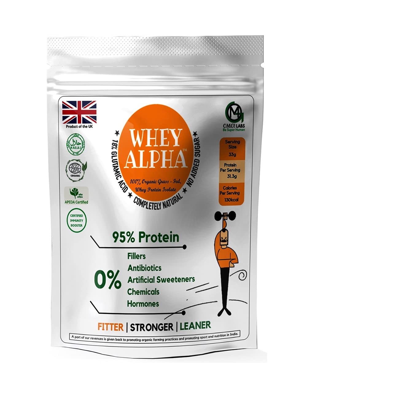 Whey Alpha 95% Protein Pineapple 2Kg(Per Serving Size Of 33Gm,Contains 31.3Gm Protein,10Gm Bcaa,6Gm Glutamic Acid)
