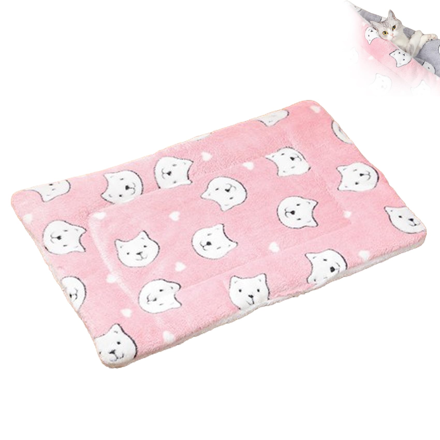 WEJDYKG Cosy Calming Cat Blanket, Cozy Calming Cat Blanket, Calming Blanket for Cats, Cozy Kitty Bed for Indoor Cats Calming Thick for Anxiety and Stress (Small,D)