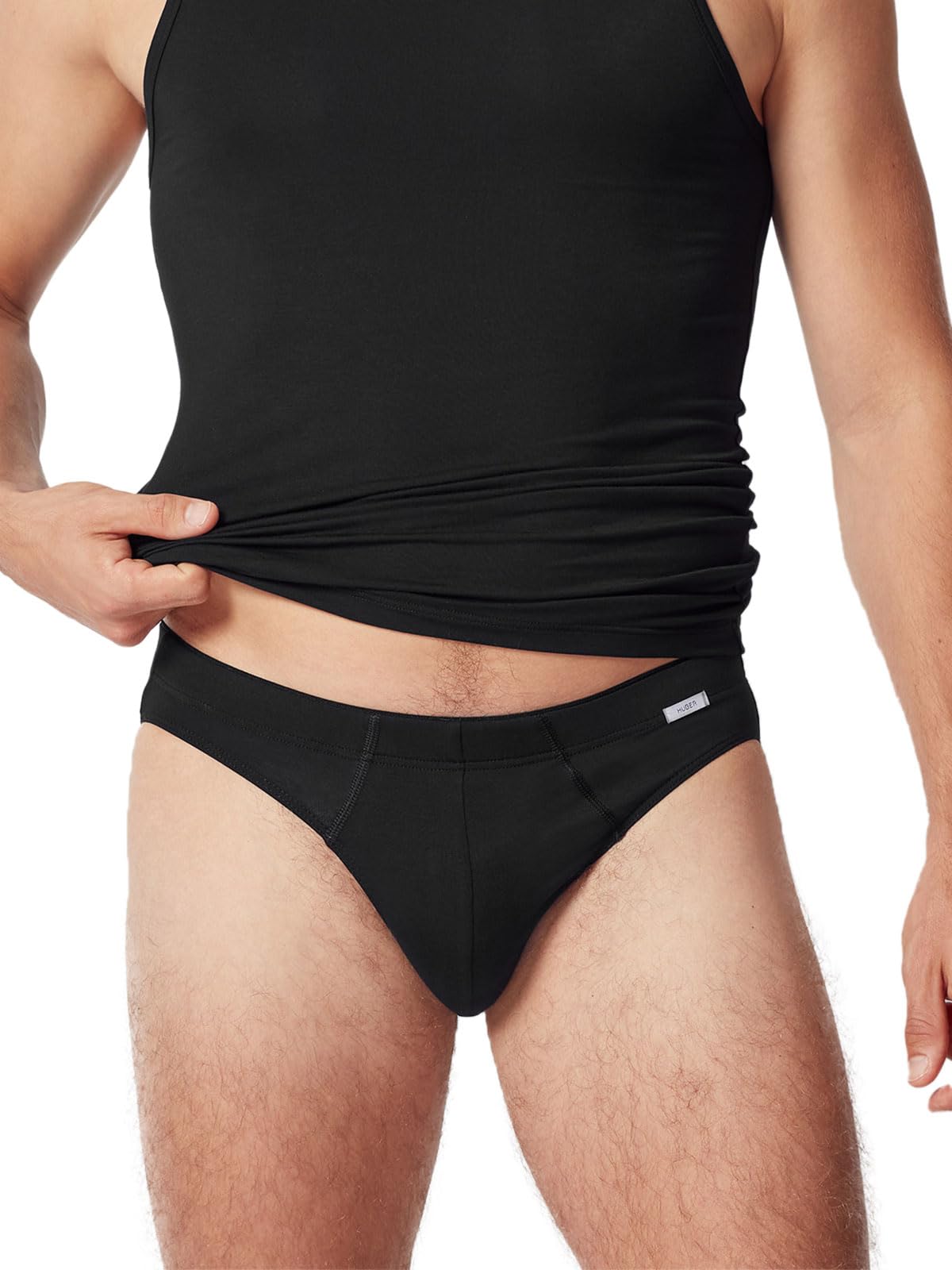HUBER Men's Selective Men's Brasil Briefs - Black - X-Large