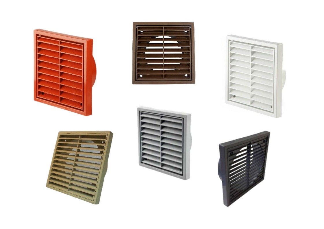 Swiftair Terracotta 4" 5" 6" Fixed Wall Ceiling Grille Bathroom Kitchen Shower Extractor Fan (5" 125Mm, )