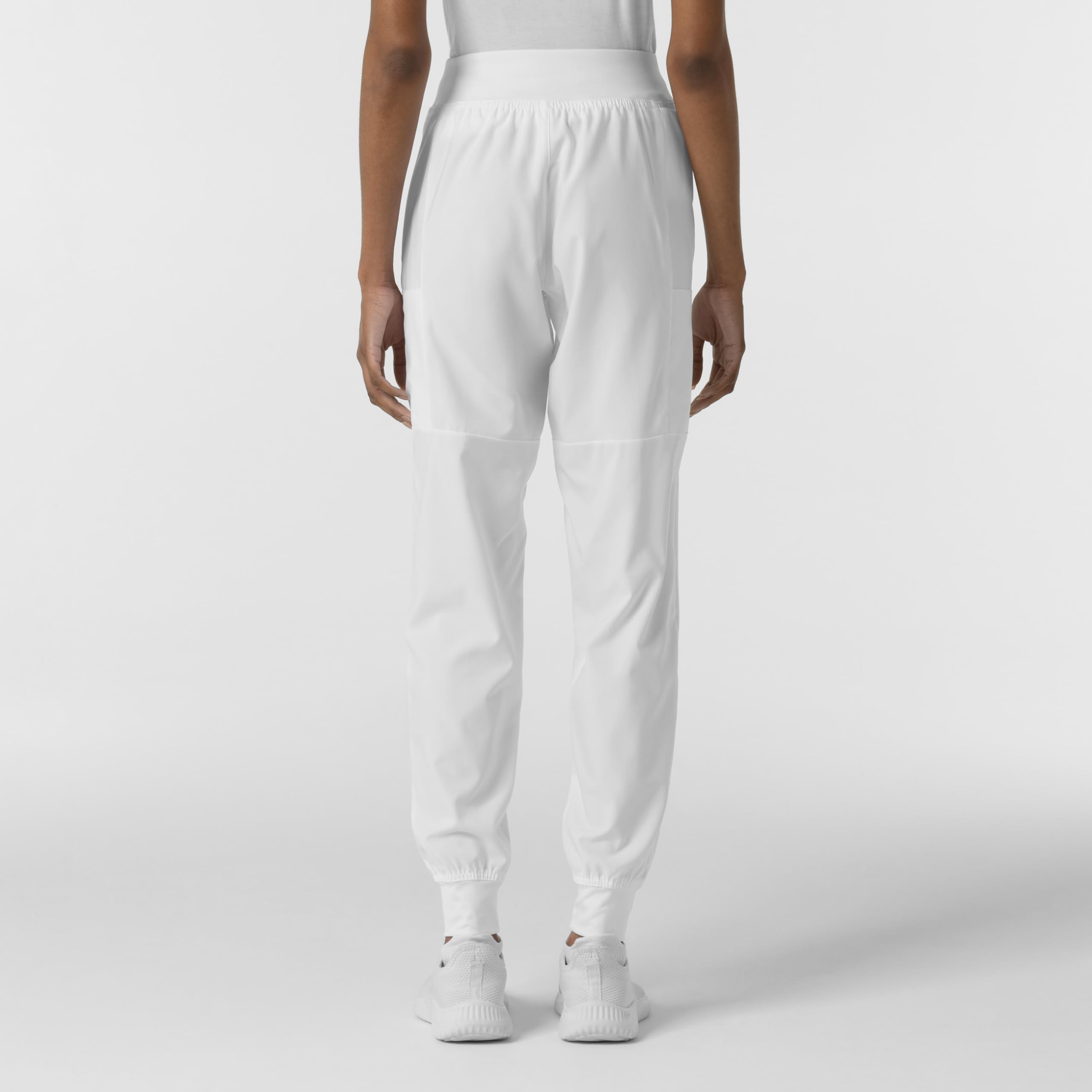 Women's Comfort Waist Cargo Jogger Scrub Pant, White, 3X PET