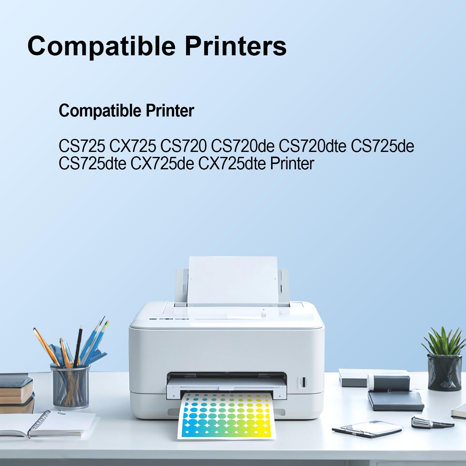 cs720 cs725 cx725 high yield toner cartridges 74c10k0 74c10c0 74c10m0 74c10y0 replacement for lexmark cs720 cs720de cs720dte cs725 cs725de cs725dte cx725 cx725de printer cs720 bcmy