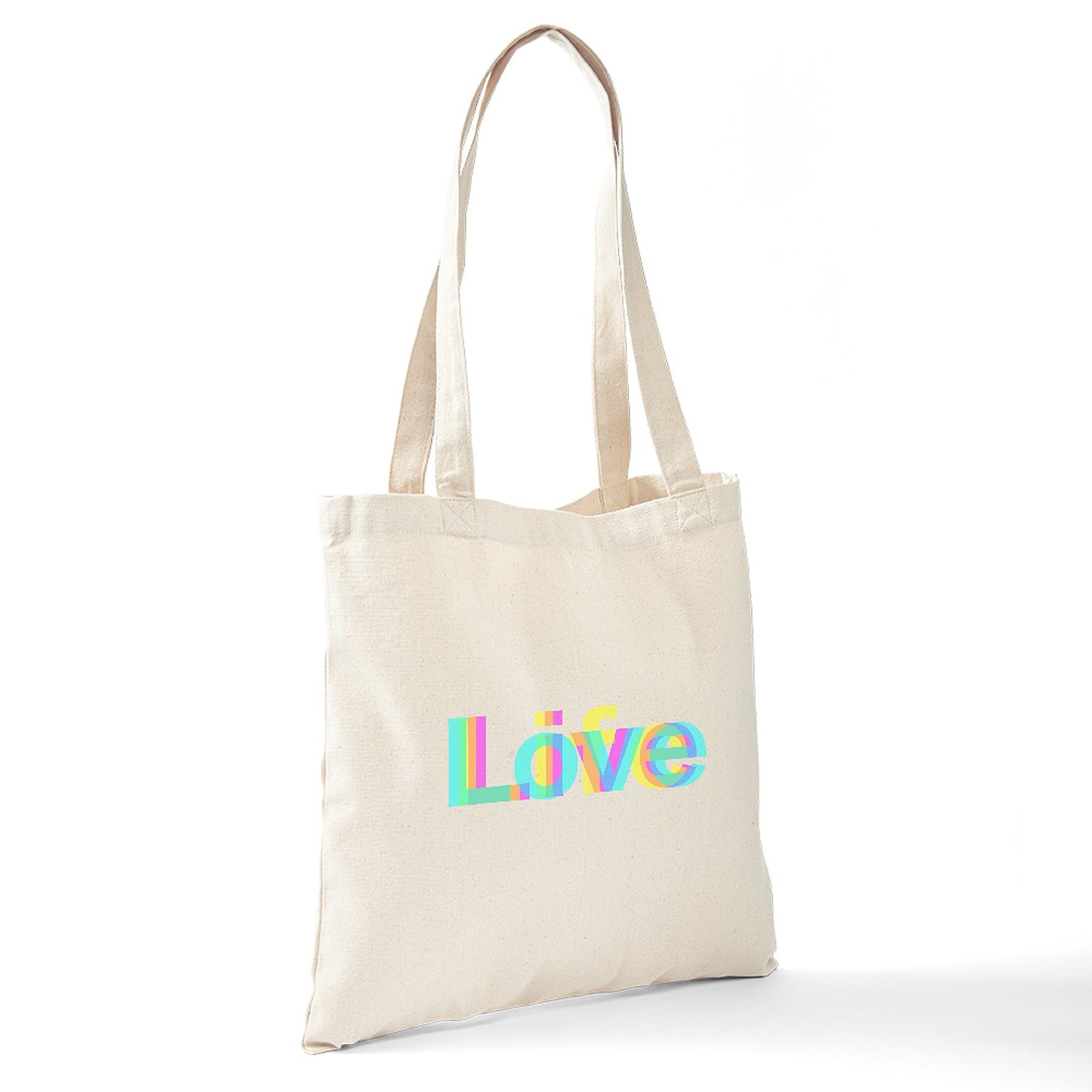 CafePress 'Live Love Scrapbook' Natural Canvas Tote Bag | Reusable Shopping Bag | Two Sizes (Small & Medium) | Durable & Washable - View #8