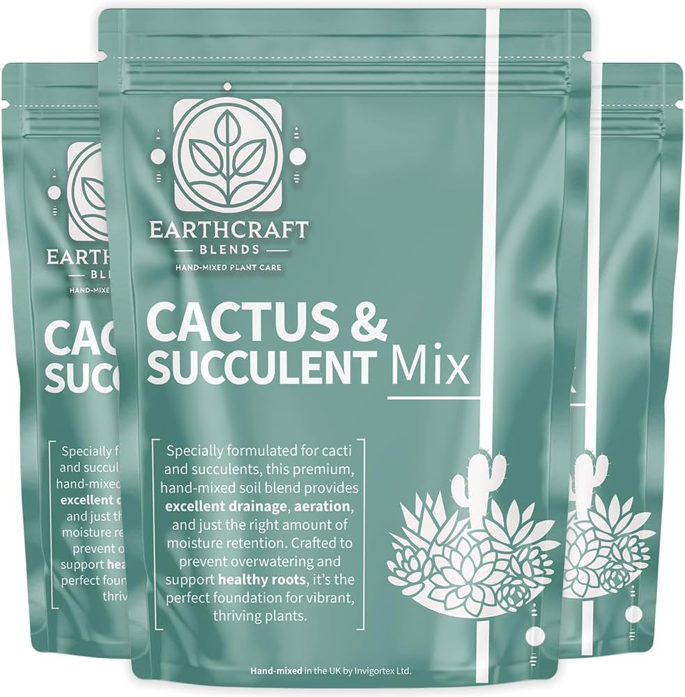 Cactus & Succulent Soil Mix – Fast-Draining Potting Blend for Cacti, Aloe Vera & Succulents – Prevents Overwatering & Root Rot – Supports Healthy Growth – Ideal for Indoor & Outdoor Plants (20 Litre)