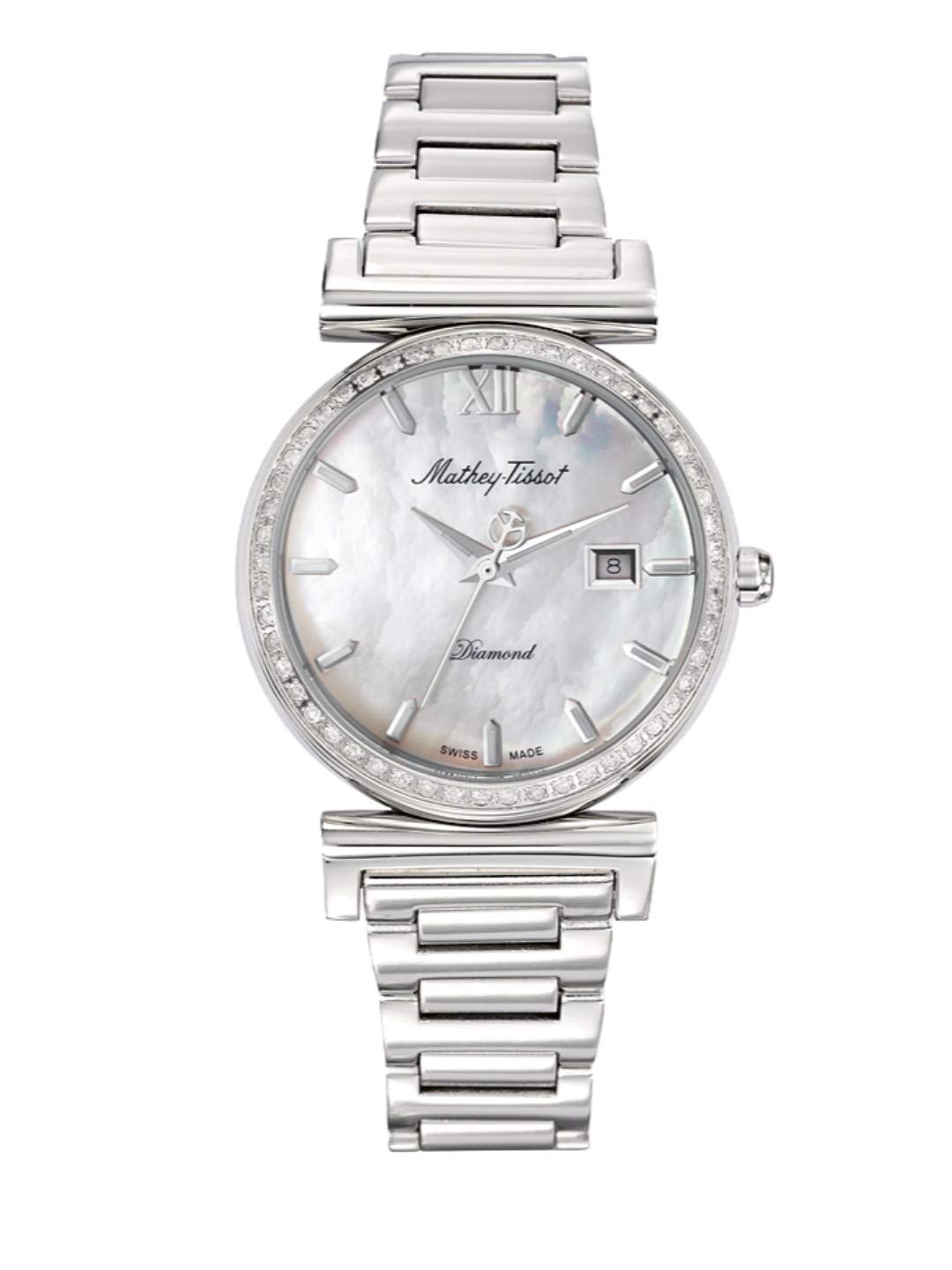 Mathey-Tissot Stainless Steel Analog Mother Of Pearl Dial Women Watch-D410Sai, Silver Band (B07KPVVRSS) Amazon Price History, Amazon Price Tracker