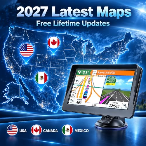 GPS Navigator for Car, 2026 7 inch North America Maps Free Lifetime Updates - Image 2
