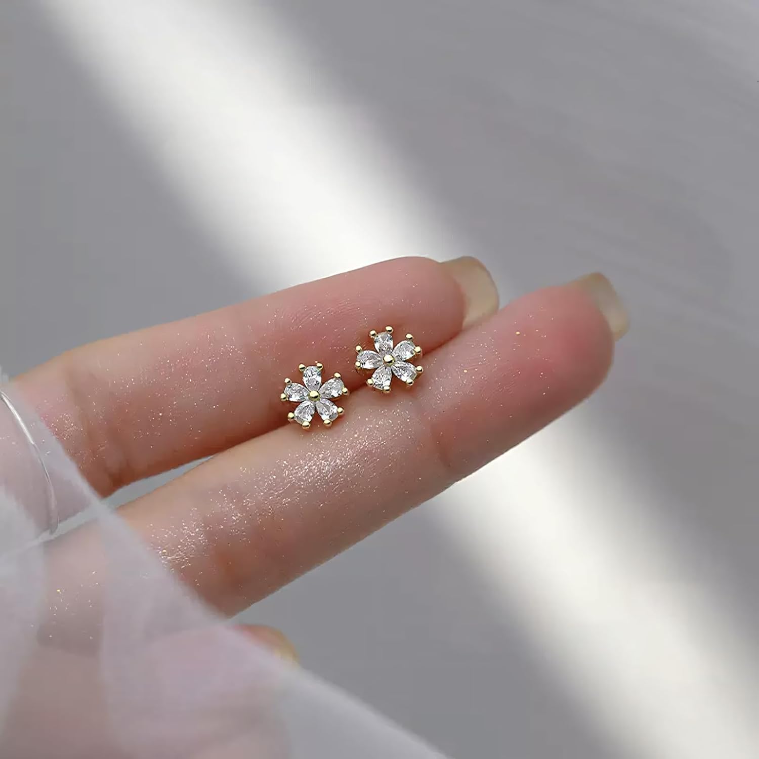 Hypoallergenic 14k Gold Plated Snake Flat Back Earrings for Women-316L Stainless Steel Push-in Design Tiny Stud Earrings Can Be Used for Cartilage/Tragus/Helix Multiple Piercing Jewelry - Image 6