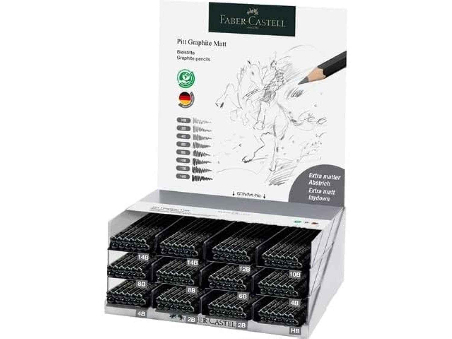 Faber-Castell PITT Graphit-Bleistift-Sortiment, 144-teilig