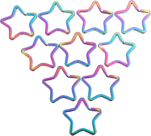 Miniatura 7 de VICASKY 10 llaveros artesanales únicos con forma de automóvil, mosquetones, anillo de organización para llavero de arco iris, accesorios de color,