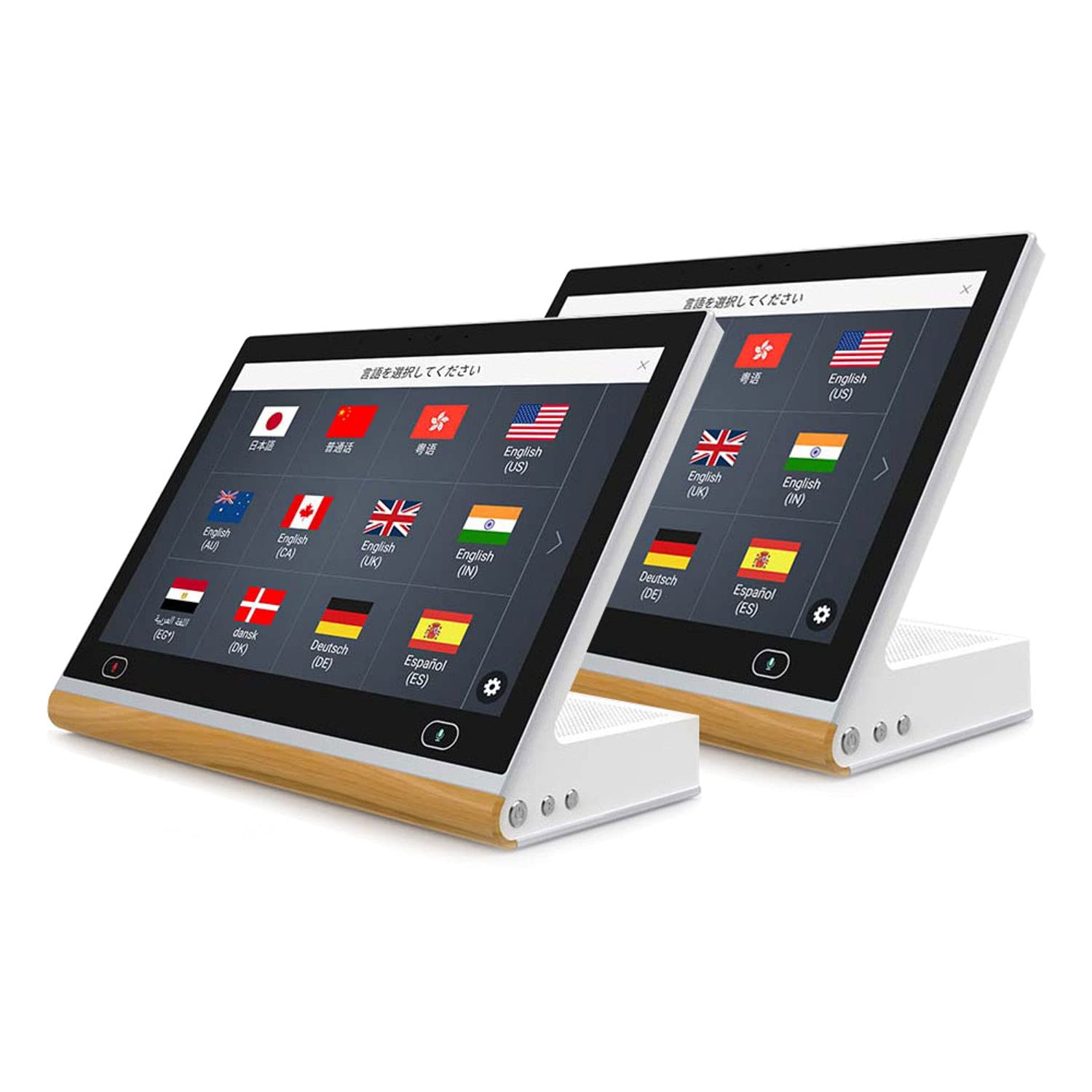 Amazon | 対面型翻訳機 2台セット 112言語対応 タッチパネル 会話記録